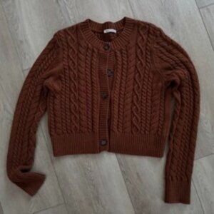 Reformation Foret Cable Knit Cardigan